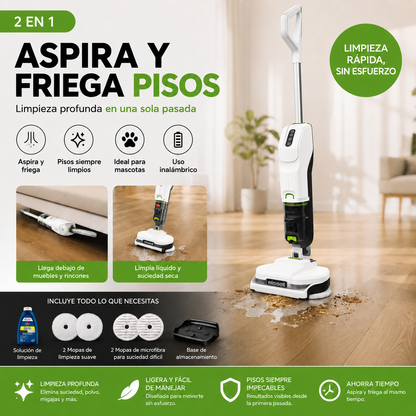 Aspiradora y Mopa BISSELL SpinWave 2 en 1 - Aspira y Trapea al Mismo Tiempo