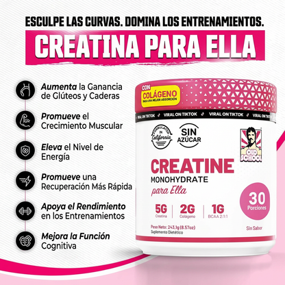 OFERTA 2X1 | Creatina + Colágeno + BCAA - Más Fuerza y Definición Femenina