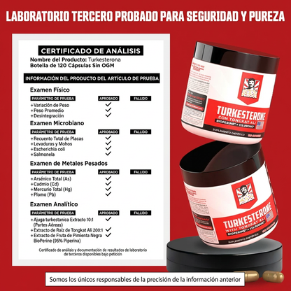 Turkesterona 1000mg | Fuerza, Energía y Recuperación Máxima